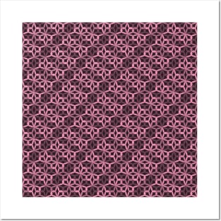 Geometric Flower Petal Pattern (Rose Gold) Posters and Art